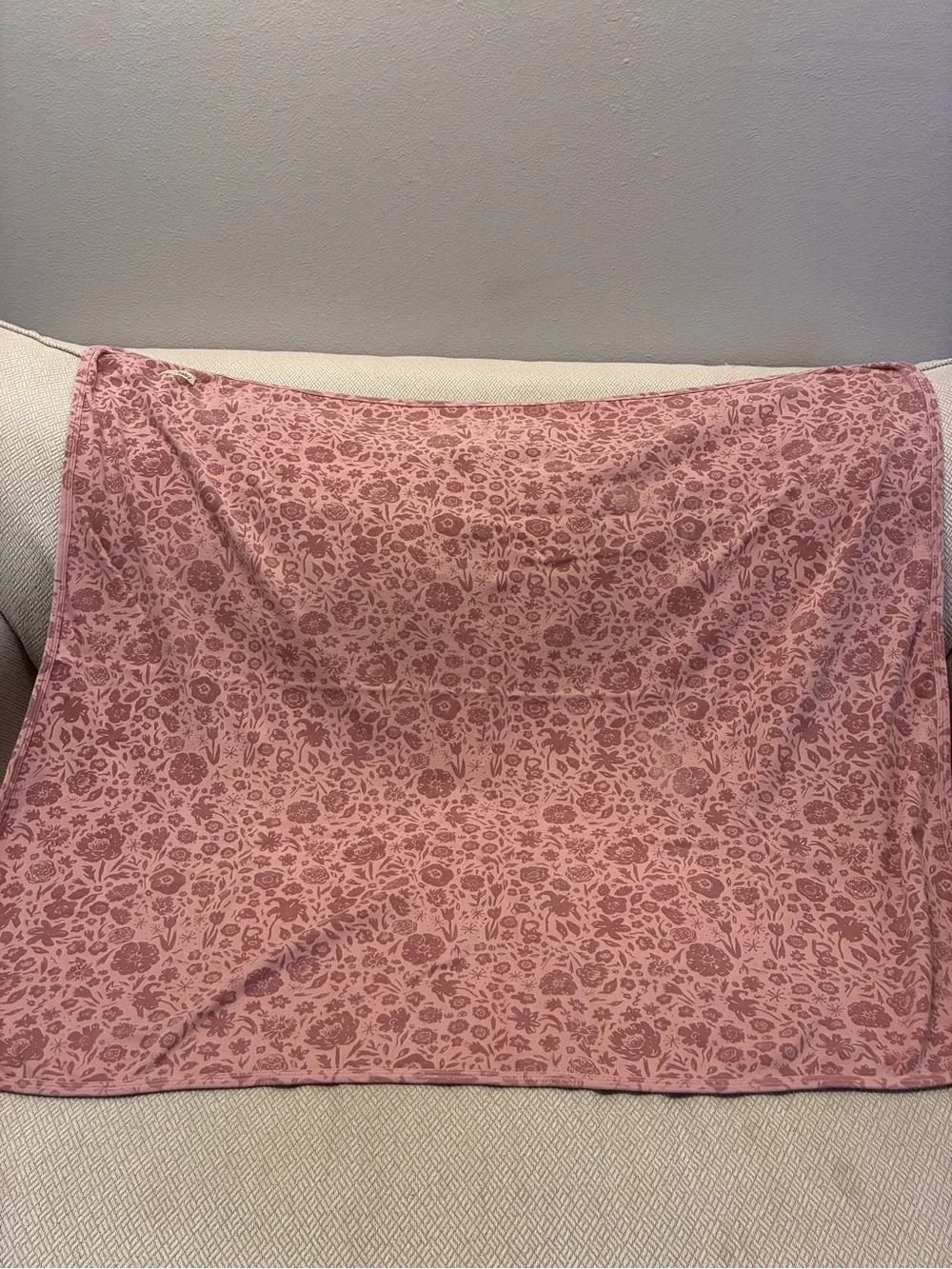 Loved Baby Mauve Floral layette Onesie & swaddle Blanket Set